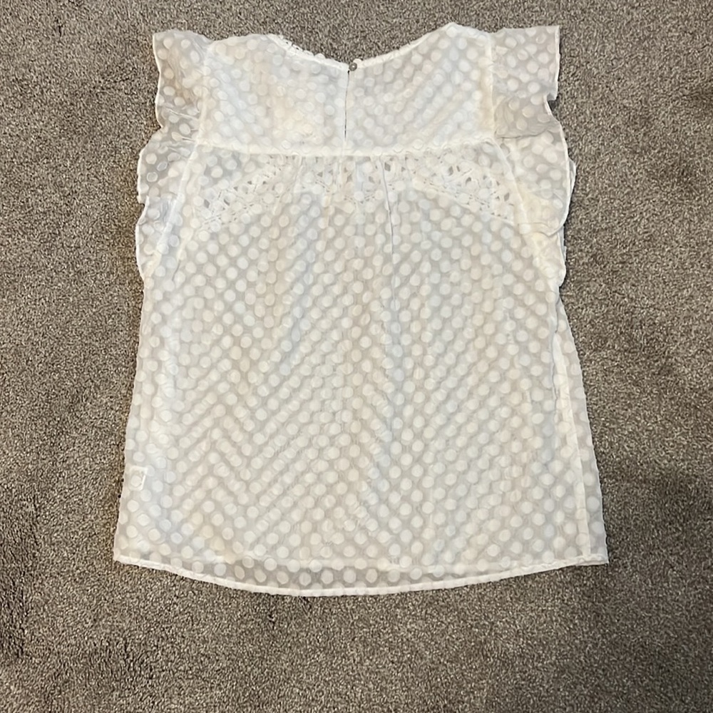 DR2 Swiss Dot Ruffle Blouse - Picture 5 of 7